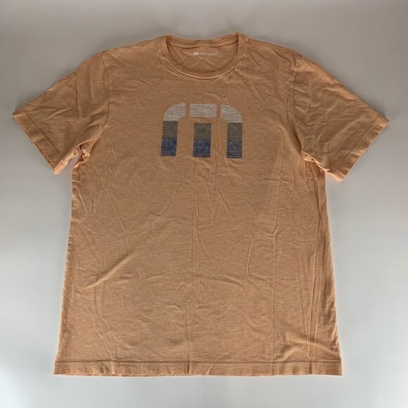 Travis Mathew Golf Orange Short Sleeve Crewneck Shirt Mens Large - Picture 1 of 4